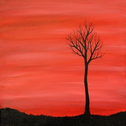 250x250 How To Create Tree Silhouette Paintings Using Acrylics - Silhouette Painting