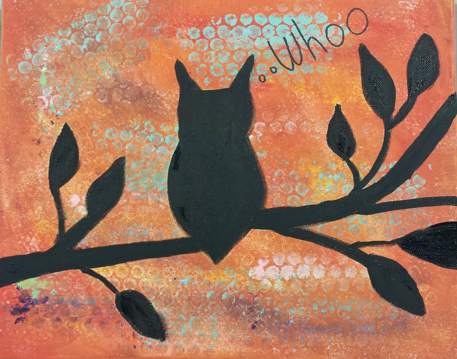 1600x1256 Angela Anderson Art Blog Owl Silhouette Paintings - Silhouette Painting Artists