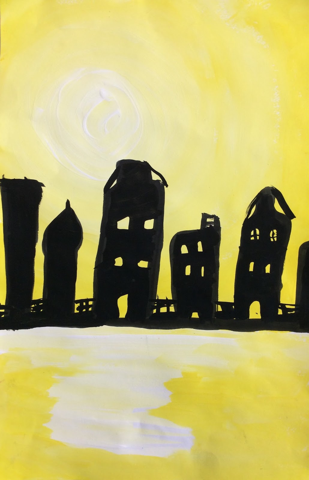 1030x1600 Art With Mrs. Elliott Monochromatic Scenes In Silhouette - Silhouette Painting Artists