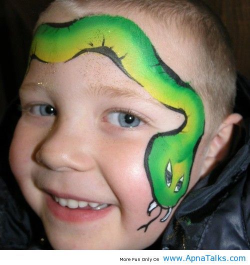 500x530 Face Paintings - Silly Face Painting