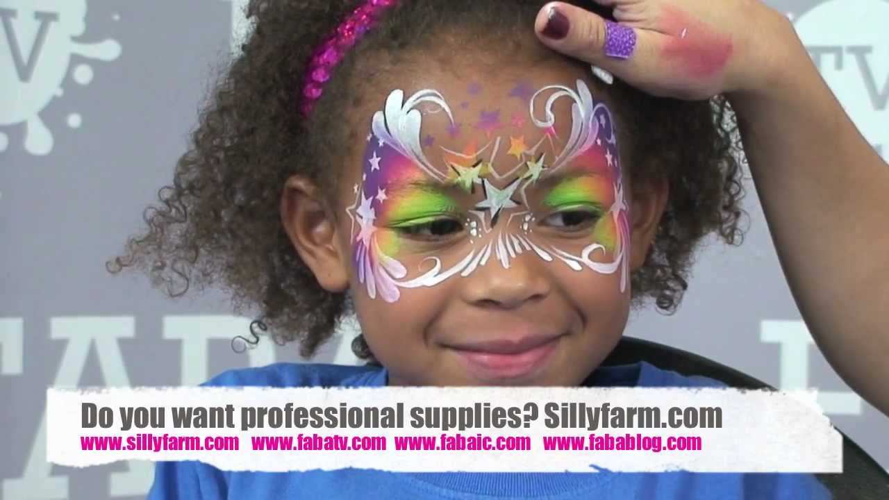 1280x720 Happy Hippie Face Painting Design - Silly Face Painting