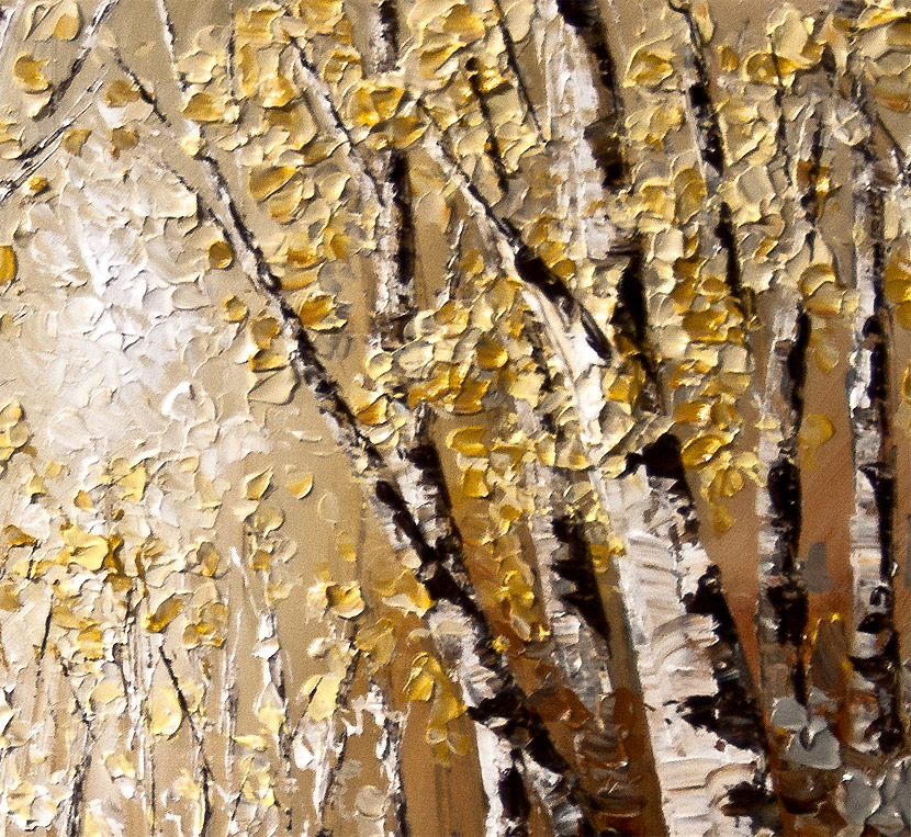 830x763 Painting - Silver Birch Painting