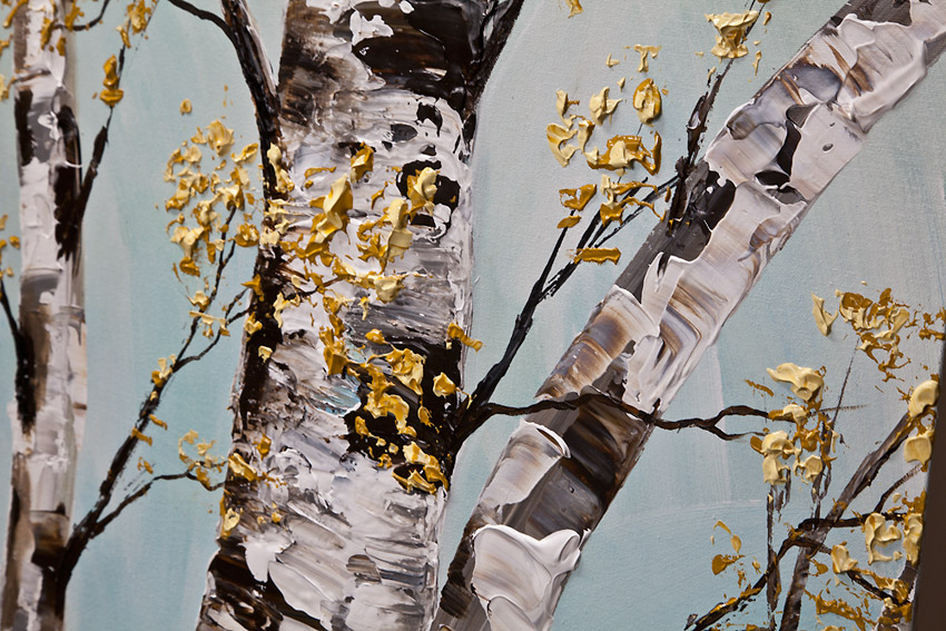 850x567 Painting - Silver Birch Painting