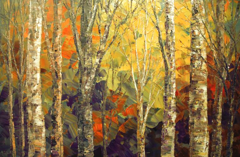 770x504 Saatchi Art Land Of The Silver Birch Painting By Tatiana Iliina - Silver Birch Painting