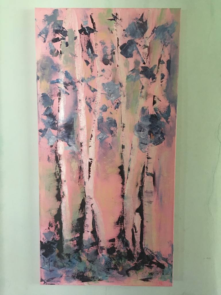 770x1027 Saatchi Art Silver Birch Painting By Linda Chapple - Silver Birch Painting