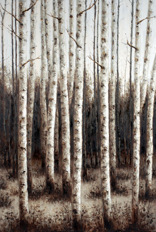 510x760 Silver Birch Forest Oil Painting Superhouse Luxury High - Silver Birch Painting