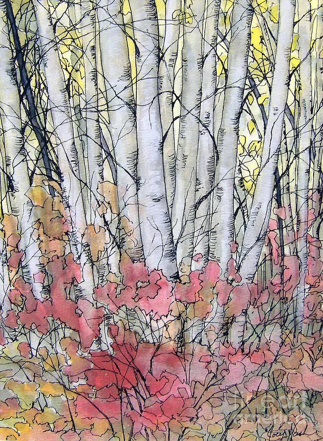 661x900 Silver Birch Painting By Joey Nash - Silver Birch Painting