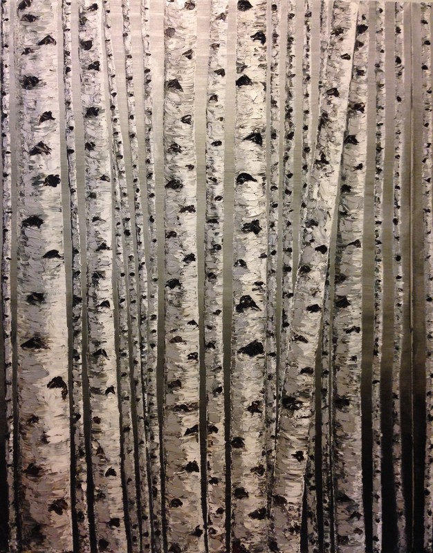 626x800 Silver Birch Trees By Eryn Tehan, Canvas - Silver Birch Painting