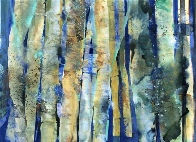 668x484 Lorna Kirin - Silver Birch Painting