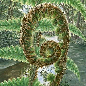 366x366 Flowers - Silver Fern Painting