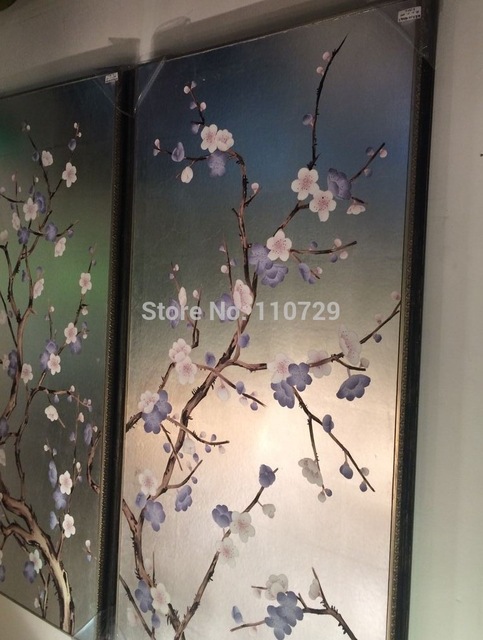 483x640 Luxurious Hand Painted Silver Foil Gold Foil Wallpaper Painting - Silver Foil Painting