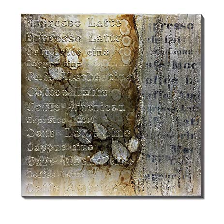 463x463 3hdeko Abstract Modern Oil Painting With Gold - Silver Foil Painting