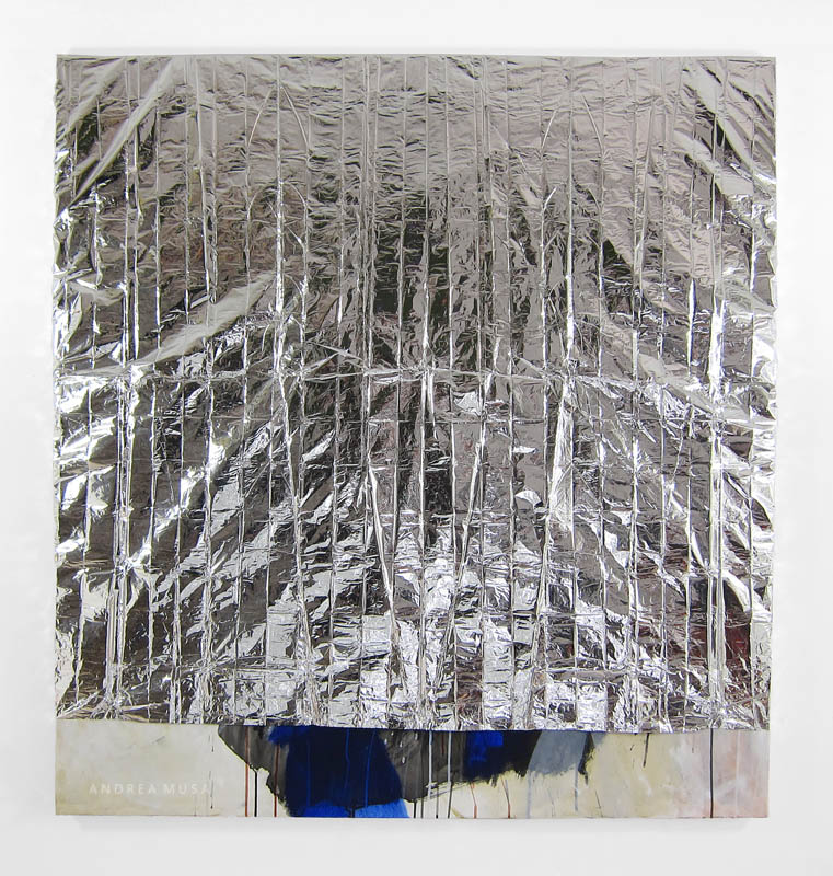 761x800 Andrea Musa - Silver Foil Painting