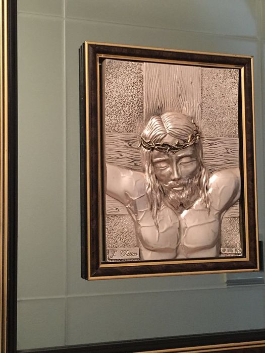 525x700 Chirico - Silver Foil Painting