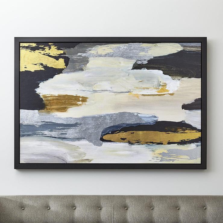 740x740 Dynamic Influence Silver Gold Foil Painting - Silver Foil Painting