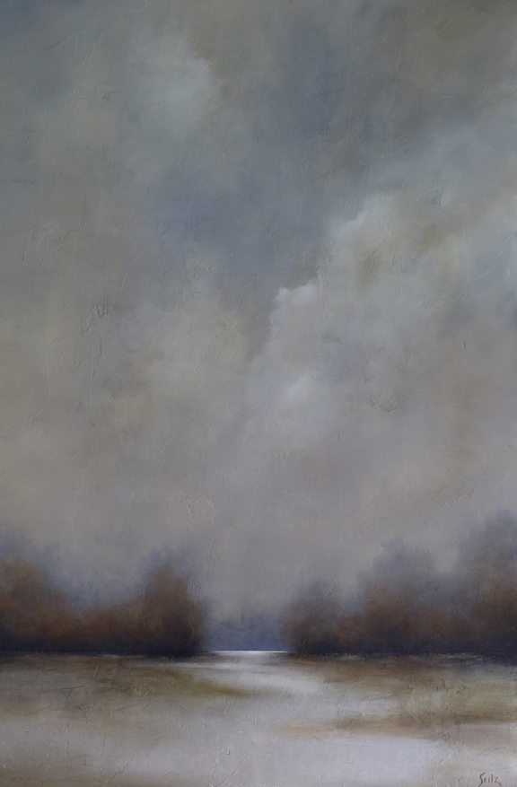 576x877 Silver And Gold Acrylic Paintings By Jim Seitz - Silver Leaf Painting