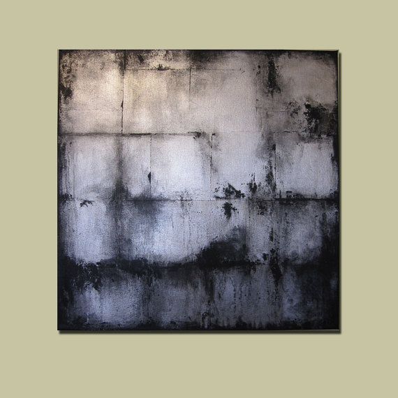 570x570 Contemporary Abstract Silver Leaf Painting Paintings - Silver Leaf Painting