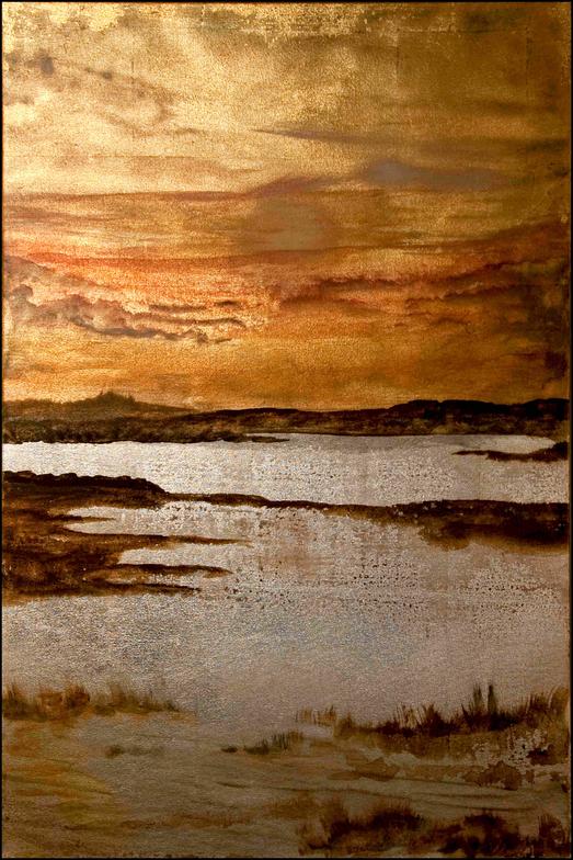 523x784 Different Technique Painting On Gold And Silver Leaf. You Have - Silver Leaf Painting