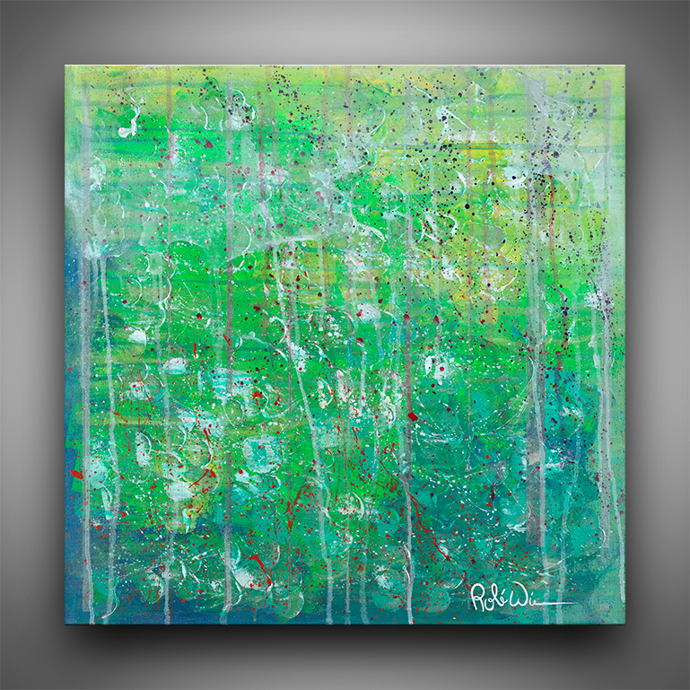 769x769 100% Hand Painted Original Abstract Painting On Canvas Silver - Silver Lining Painting