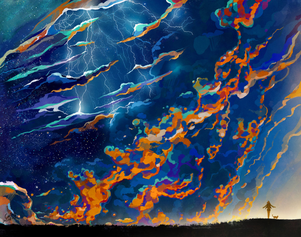 1008x792 Every Cloud Has A Silver Lining By Caringwong - Silver Lining Painting