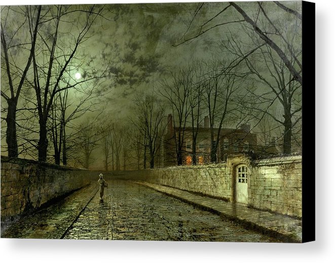 661x518 Silver Moonlight Canvas Print Canvas Art By John Atkinson Grimshaw - Silver Moonlight Painting