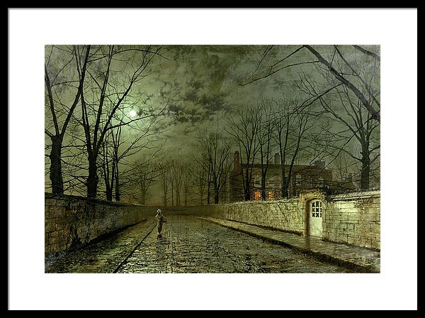 600x448 Silver Moonlight Framed Print By John Atkinson Grimshaw - Silver Moonlight Painting