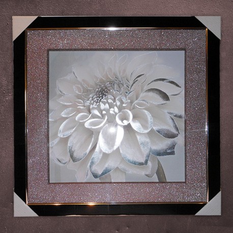 458x458 Silver Pom Flower Painting Art Gallery 4 Home - Silver Painting