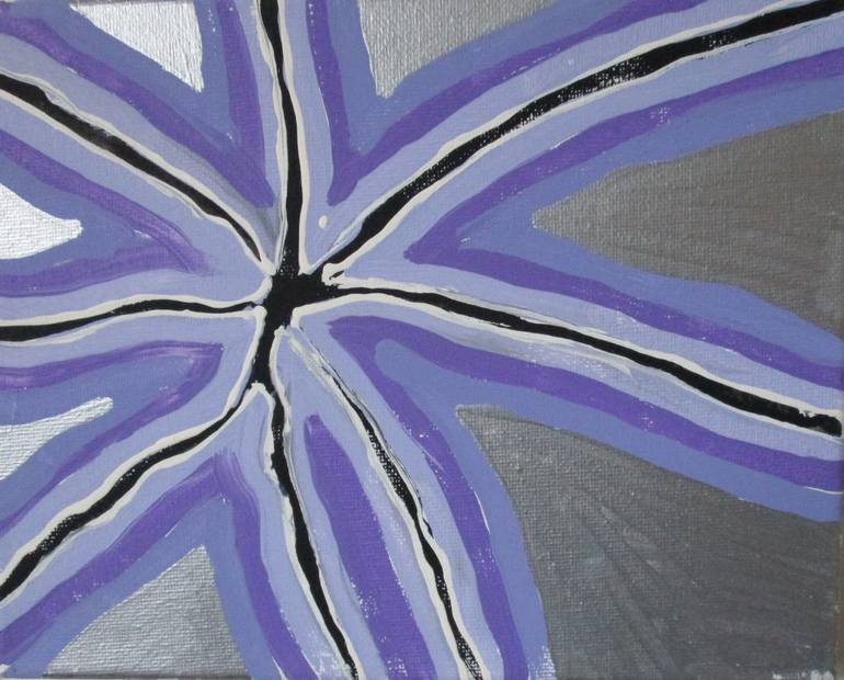770x620 Saatchi Art Little Purple Metallic Silver Star Painting By Amy - Silver Star Painting