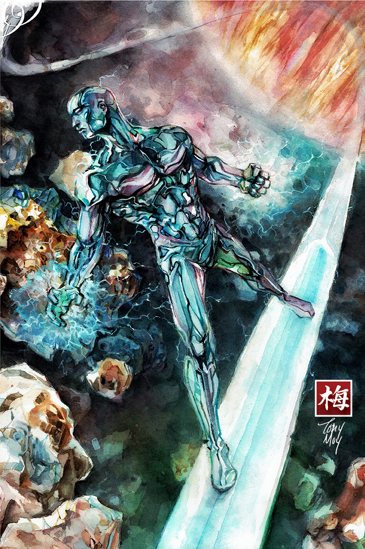 719x1080 Silver Surfer - Silver Surfer Painting