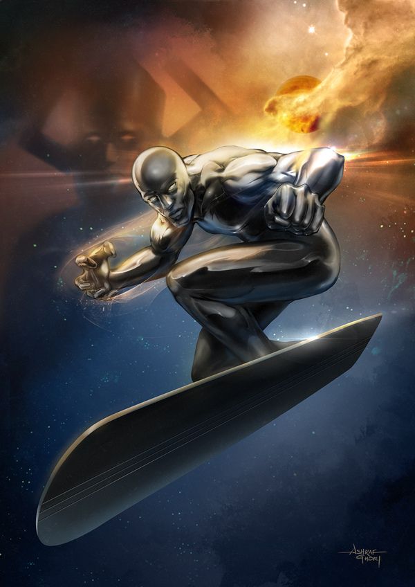 600x848 Silver Surfer - Silver Surfer Painting