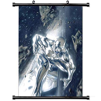425x425 Silver Surfer Comic Art Poster Home Decor Wall Scroll - Silver Surfer Painting