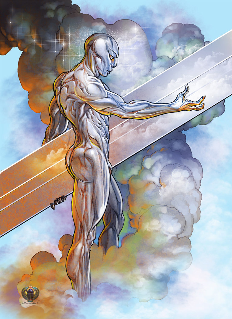 763x1048 Silver Surfer Color By Mshindo9 - Silver Surfer Painting