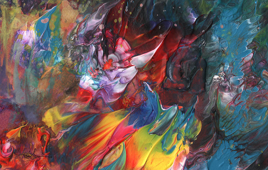 900x572 Birth Of The Silver Surfer Painting By Miki De Goodaboom - Silver Surfer Painting