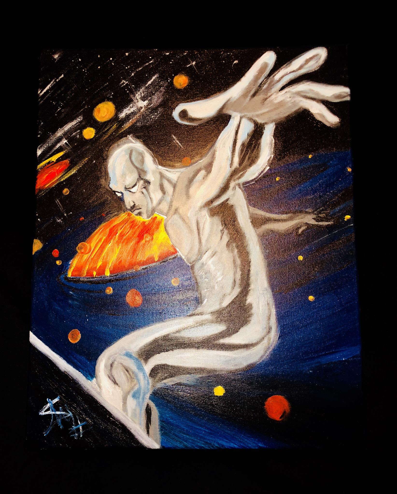 1644x2048 My Dad Painted Me Silver Surfer For My 25th Birthday. Marvel - Silver Surfer Painting