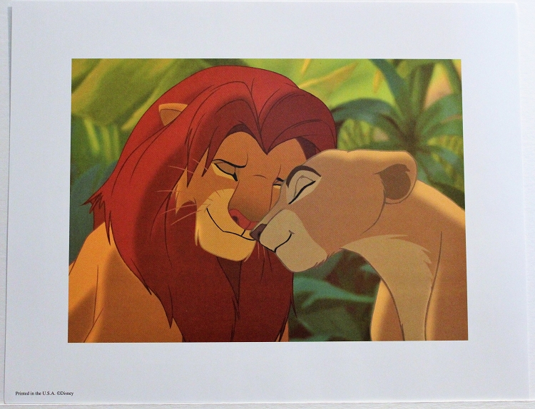 750x574 The Lion King Simba And Nala Love, Lithograph Print 11x14 - Simba And Nala Painting