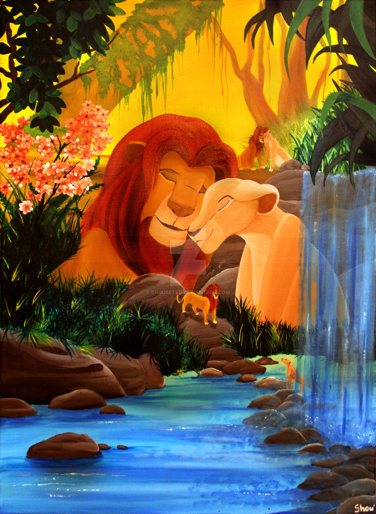 1600x2184 The Lion King On Disneycouples - Simba And Nala Painting