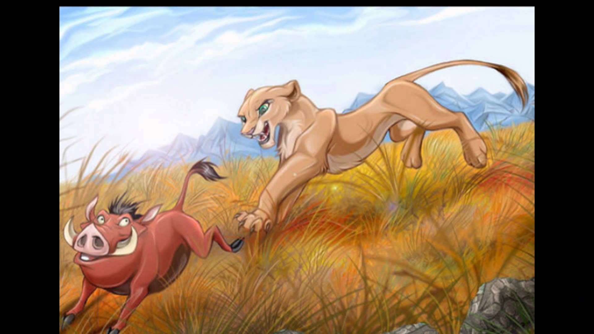 1920x1080 Simba And Nala Tribute - Simba And Nala Painting