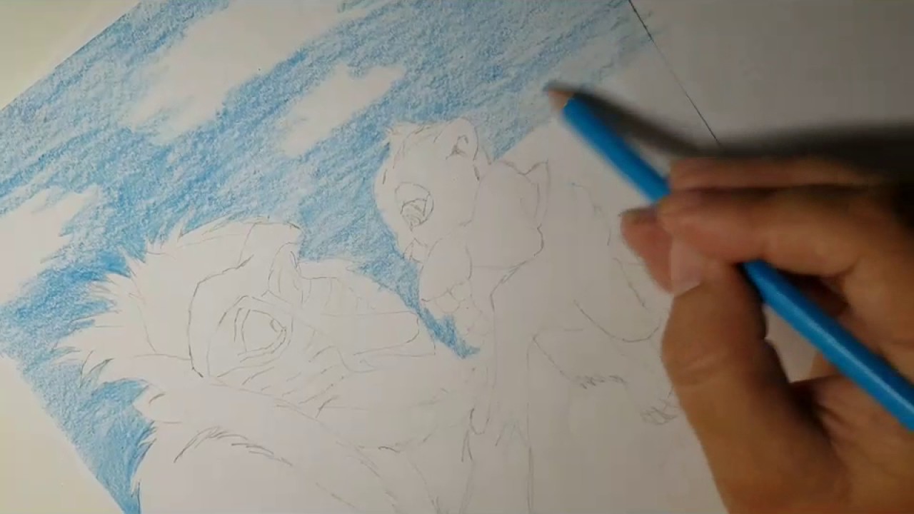 1280x720 Ooku 48 Piece Watercolor Coloring Pencils - Simba Painting Rafiki