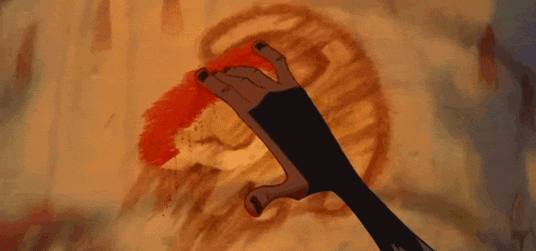 536x251 Rafiki (Gif) - Simba Painting Rafiki
