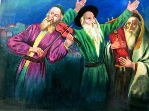 500x374 Zvi Ribak 1910 - Simchat Torah Painting