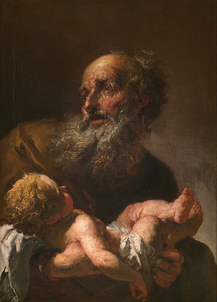 736x1023 Simeon With Infant Jesus By Petr Brandl {C.1725} Jesus ~ Name - Simeon Painting