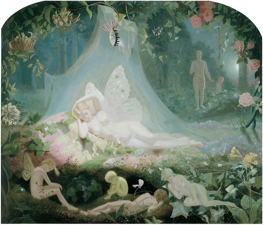 900x772 There Sleeps Titania Painting By John Simmons - Simmons Painting