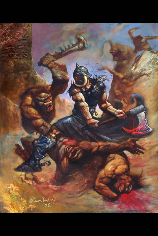 534x800 Death Dealer Acrylic Painting By Simon Bisley - Simon Bisley Painting