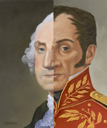 375x449 Saatchi Art Nation Builders Painting By Milan Kecman - Simon Bolivar Painting