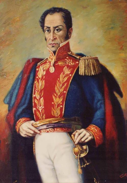 500x719 World Of Faces Simon Bolivar - Simon Bolivar Painting