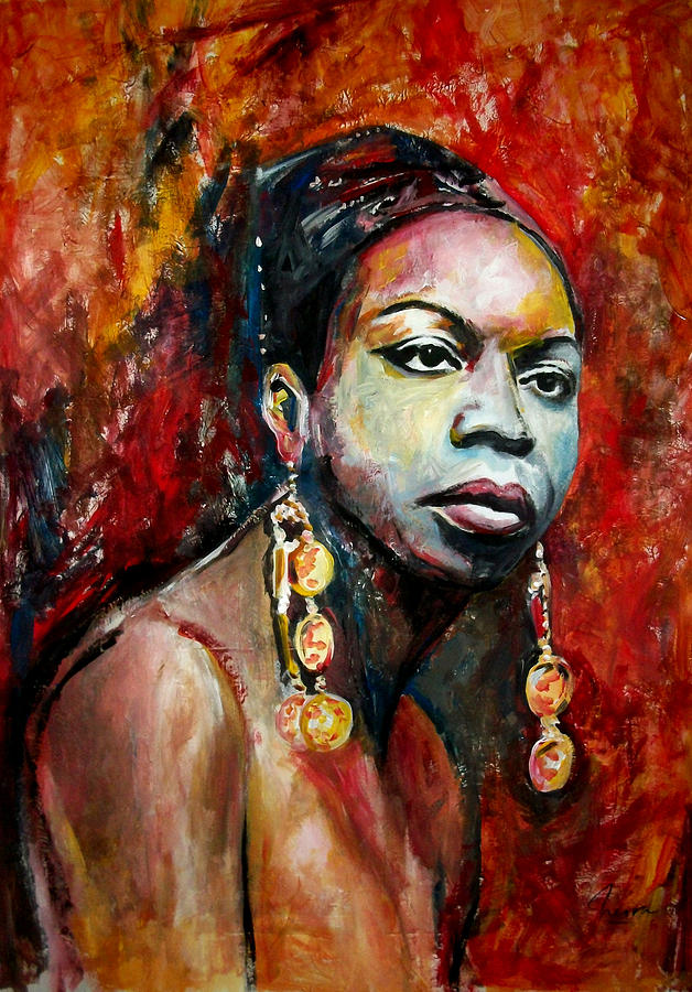 628x900 Nina Simone Painting By Marcelo Neira - Simone Painting
