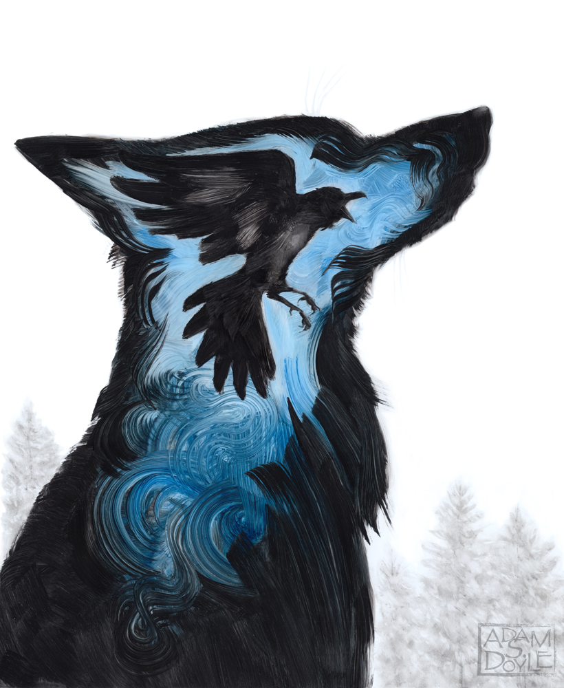 820x1000 Artist Adam S. Doyle Utilizes Simplified Brushstrokes - Simple Animal Painting