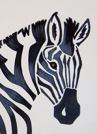 312x430 Zebra Safari Nursery Art Zoo Animal. Jungle Theme Kids Baby Room - Simple Animal Painting