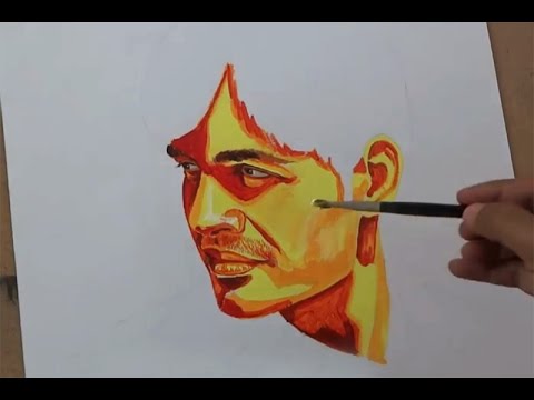 480x360 Acrylic Portrait Painting Simple Techniques Acrylic Art - Simple Artwork Painting