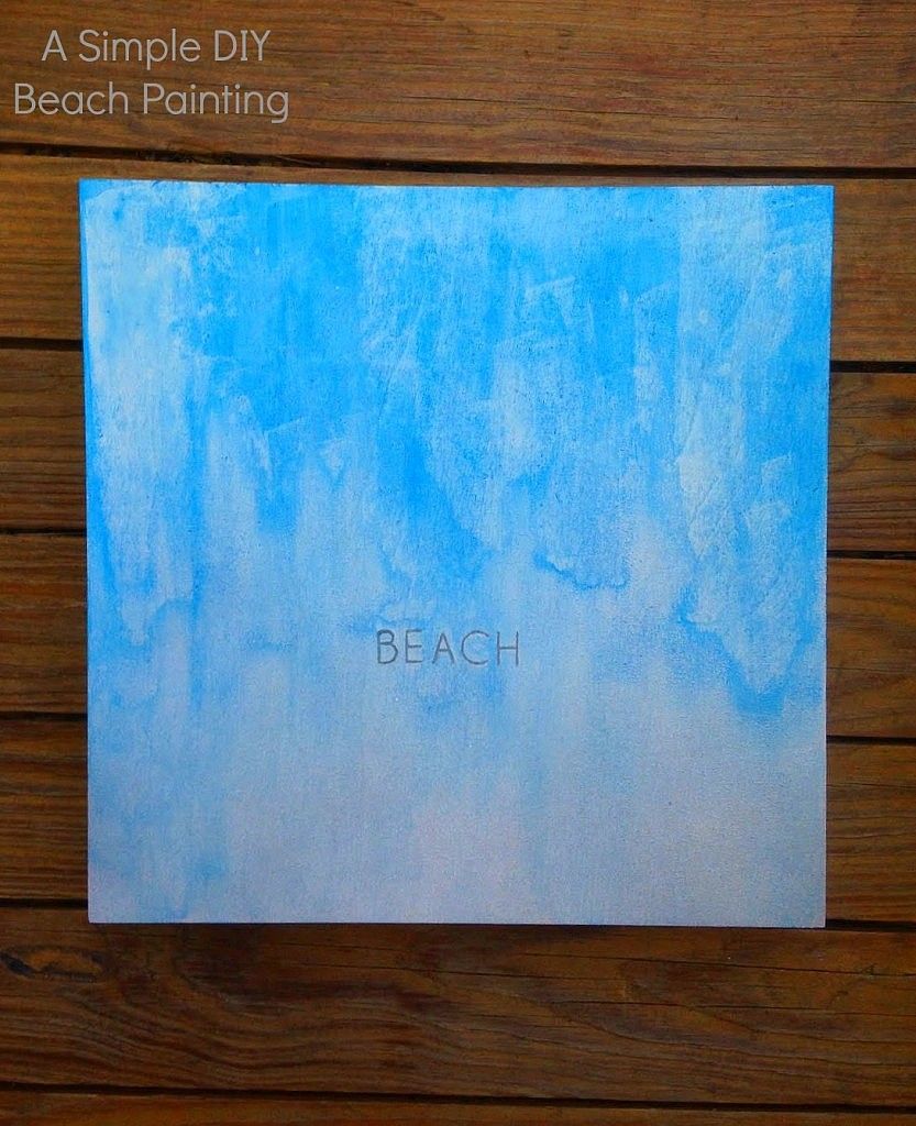 833x1024 How To Paint Simple Diy Beach Art - Simple Beach Painting